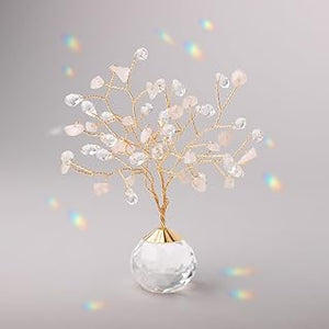 Suncatcher Tree of Life Rose Quartz