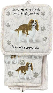 Oven Mitt Set King Charles 3 Piece Kitchen Set