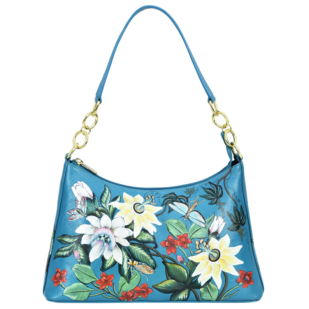 Hobo W/Chain Strap Teal Flower