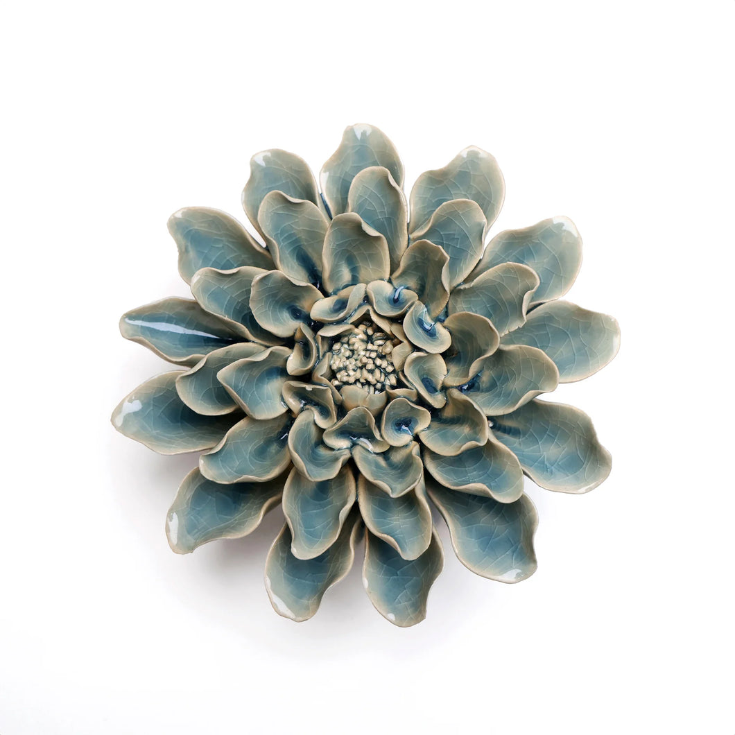 Ceramic Flower Teal