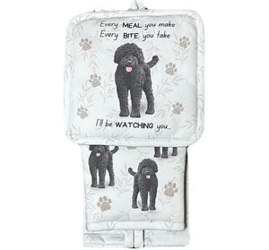 Oven Mitt Set Labradoodle 3 Piece Kitchen Set
