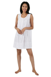 Chemise White Center Pleated - Small