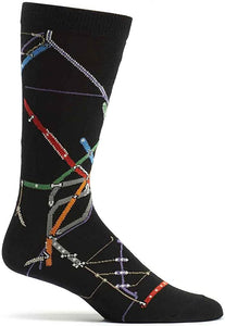 Men's Boston MBTA "The T" Subway Map Sock