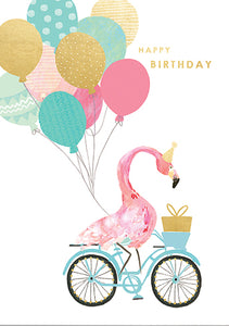 Calypso Cards - Flamingo on Bike