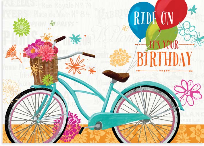 23RD DAY Birthday Bike Card