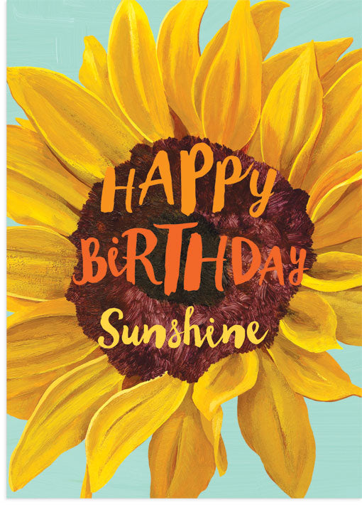 23RD DAY Sunflower Birthday Card