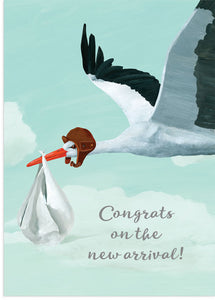 23RD DAY Baby Stork Card