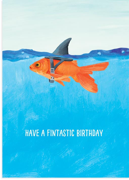 23RD DAY Goldfish Shark Card