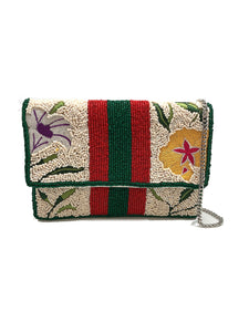 Mini Clutch Floral w/Green Red