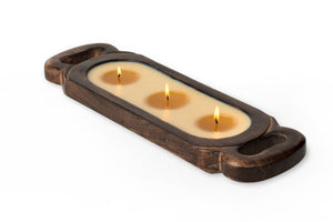 Wooden Candle Tray- Grapefruit Pine