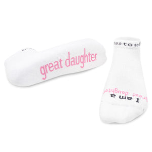 Socks- I Am A Great Daughter- White