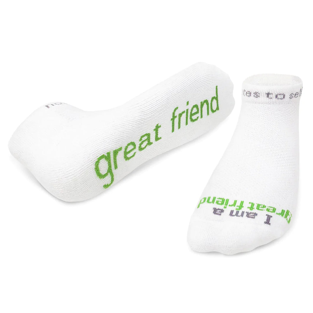 Socks-I A Great Friend - White