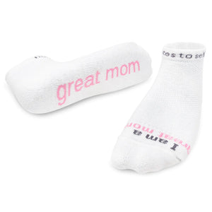 Socks I Am A Great Mom - White