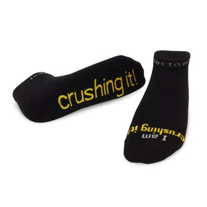 Socks - I Am Crushing It Black/Yellow L