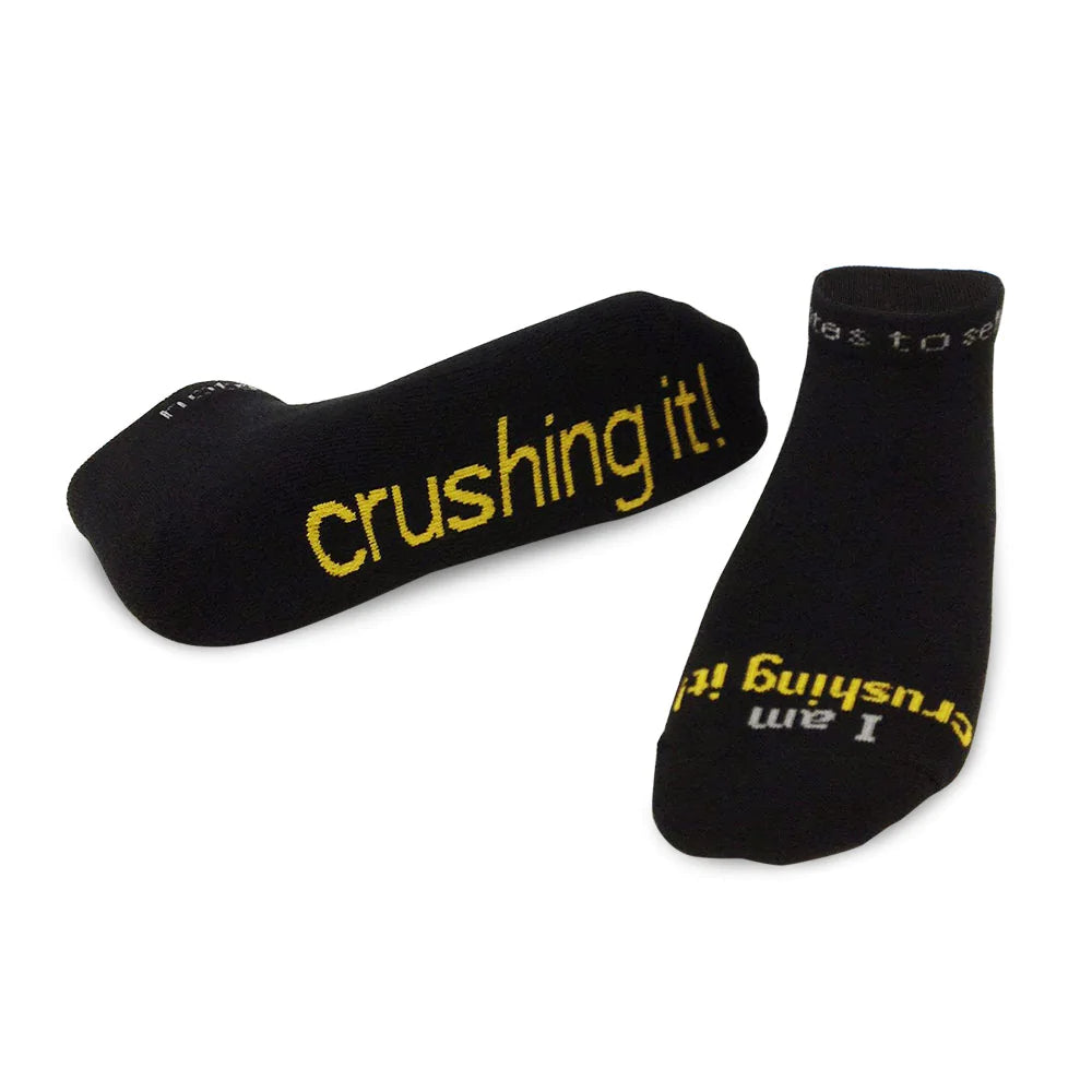 Socks - I Am Crushing It Black/Yellow L