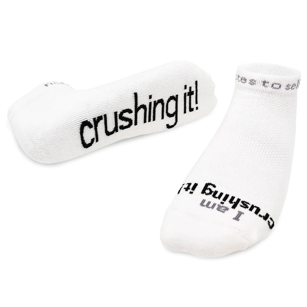 Socks - I Am Crushing It - White