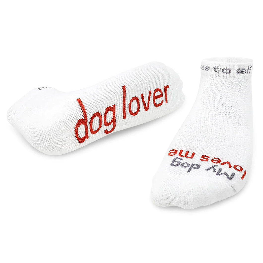 Socks-My Dog Loves Me - White