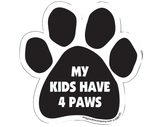 Quotable Car Magnet- My Kids Have Four Paws